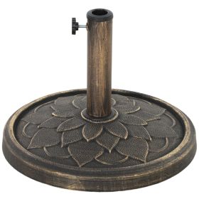 Outsunny Round Patio Umbrella Base, 26 lbs Resin Umbrella Stand Base, Heavy Duty Patio Umbrella Holder for 1.3"/1.5"/1.9" Umbrella Poles for Outd